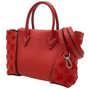 Louis Vuitton Monogram Velours Handbag Shoulder Bag Red
